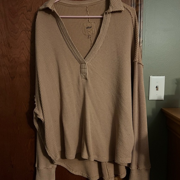 Aerie Lumberjane waffle sweatshirt - Picture 2 of 5